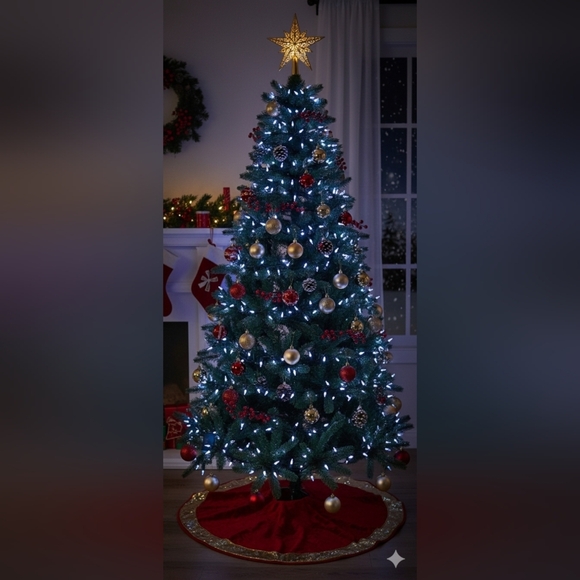 Christmas String Lights, 50-Count Green Wire Light Set, Battery Operated (EUC) - Picture 1 of 6